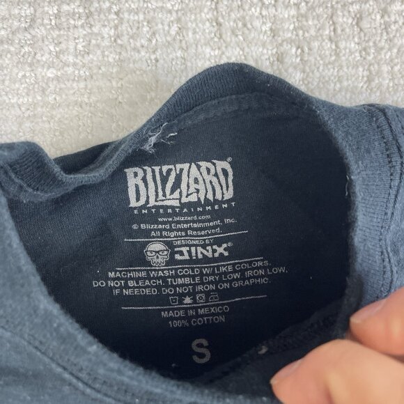 Y2K Blizzard Hero’s Of The Storm x Jinx Black Size S T-Shirt Short Sleeve - Picture 12 of 14